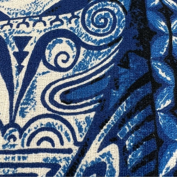 Vintage Hawaiian Pot Holder Blue Polynesian Tribal From Coco’s Trading Post Oahu - Picture 3 of 4